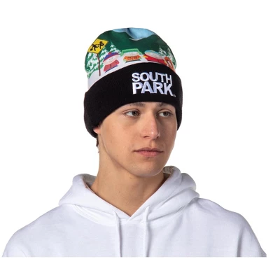 South Park Beanie Cartman Kenny Stan Kyle Sublimated Knit Beanie Hat Cap Multicoloured