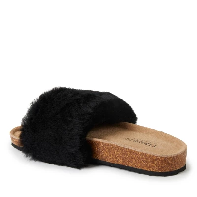 Fireside By Dearfoams Women's Canberra Genuine Shearling Band Footbed Slide Slippers - Image 3