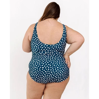 Lime Ricki Women's Indigo Dot Knotted One-Piece - Image 6