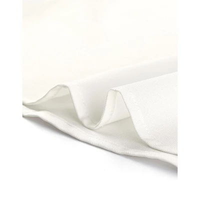 Allegra K Women's Stand Collar Short Puff Sleeves Elegant Work Office Shirt Keyhole Blouses - Image 5