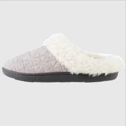 Isotoner Women's Quilted Recycled Jersey Bridget Hoodback Slippers