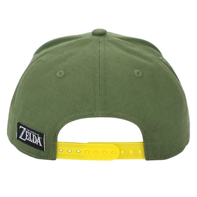 The Legend Of Zelda Embroidered Hyrule Kingdom Logo Green Adjustable Baseball Hat - Image 4