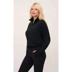 Yogalicious Softlite Scuba Modal Delilah Long Sleeve Half Zip Sweatshirt