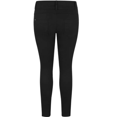 Women's Plus Size Asha Short High Rise Skinny Jean - Black | CITY CHIC - Image 4