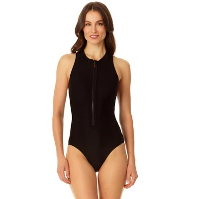 Coppersuit - Women's Zip Front High Neck One Piece Swimsuit - Image 5