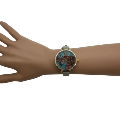 Olivia Pratt Faux Leather Butterflies Dial Women Watch - Image 3