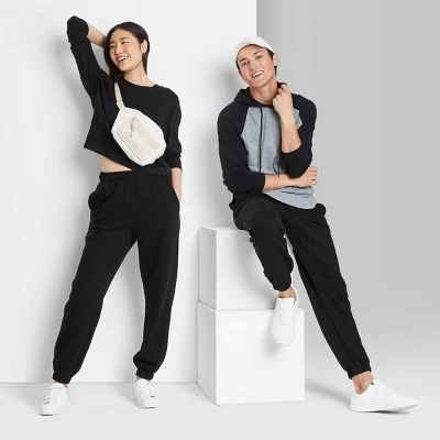 Women's High-Rise Fleece Sweatpants - Wild Fable™ - Image 4