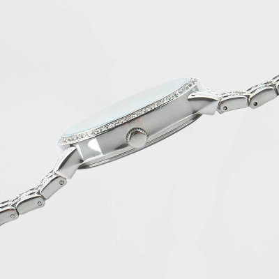 Women's Disney Minnie Mouse Glitz Bracelet Watch - Silver - Image 2