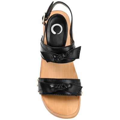 Journee Collection Womens Tia Double Bow Accent Clog Sandals - Image 3