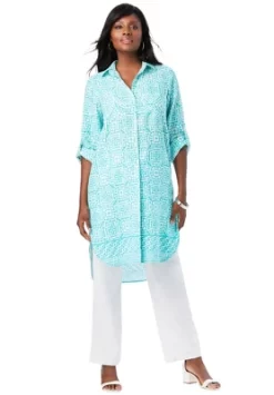 Jessica London Women’s Plus Size Linen Mega Tunic