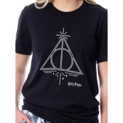 Harry Potter Womens' Deathly Hallows Wizarding World Sleep Pajama Set Multicolored