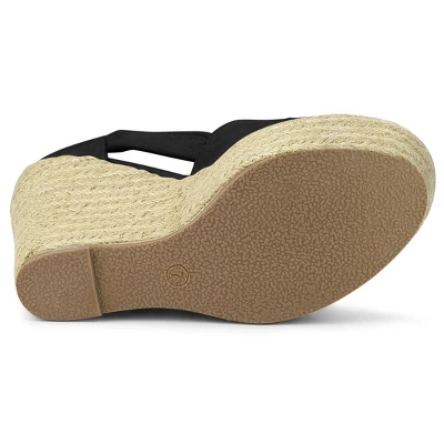 Allegra K Women's Espadrilles Tie Up Ankle Strap Wedges Sandals - Image 5