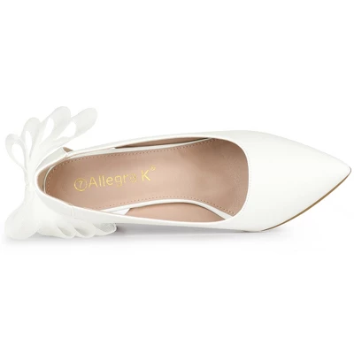 Allegra K Women's Pointed Toe Bow Decor Stiletto Heel Pumps - Image 3