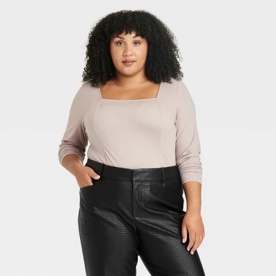 Women's Long Sleeve Slim Fit Corset T-Shirt - Ava & Viv™ - Image 5