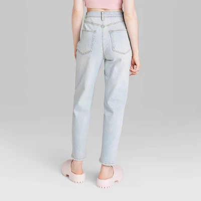 Women's Super-High Rise Tapered Jeans - Wild Fable™ Light Wash - Image 2
