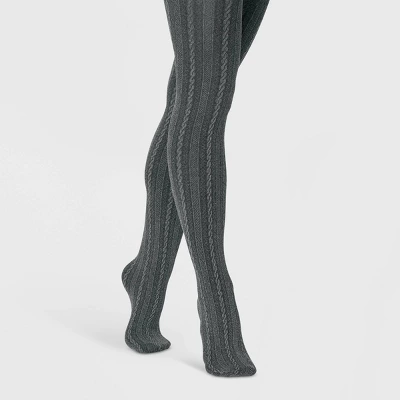 Women's Cable Fleece Lined Tights - A New Day™ - Image 4