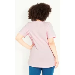Women's Plus Size Print T-Shirt - Blush | EVANS