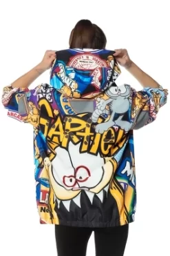 Members Only - Women's Garfield Windbreaker Oversized Jacket - Multi
