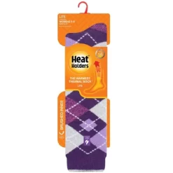 Women's Mahonia LITE™ Jacquard Argyle Long Socks| Size Women's 5-9 - Purple