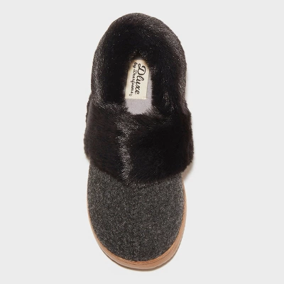 Dluxe By Dearfoams Women's June Felted Closed Back With Pile Cuff Loafer Slippers - Image 2