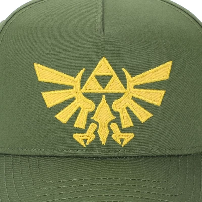 The Legend Of Zelda Embroidered Hyrule Kingdom Logo Green Adjustable Baseball Hat - Image 2