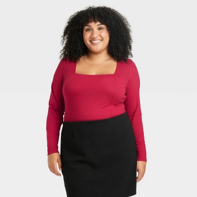 Women's Long Sleeve Slim Fit Corset T-Shirt - Ava & Viv™ - Image 4