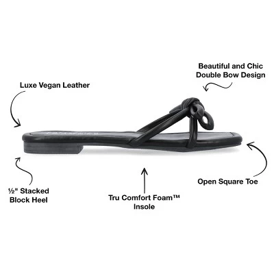Journee Collection Womens Soma Tru Comfort Foam Slide Low Block Heel Sandals - Image 7