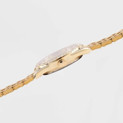 Women's Disney Minnie Mouse Glitz Bracelet Watch - Gold - Image 2