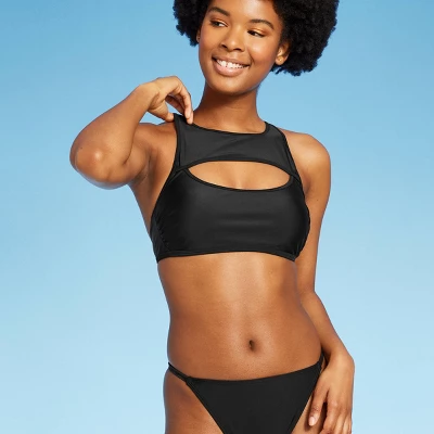 Women's Cut Out High Neck Bikini Top - Wild Fable™ - Image 2