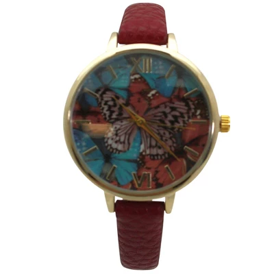 Olivia Pratt Faux Leather Butterflies Dial Women Watch - Image 5