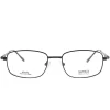 Elasta JVX Unisex Rectangle Eyeglasses Grey Pewter 54mm