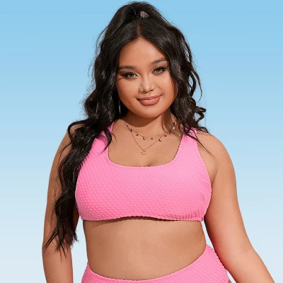 Women's Cross Back Plus Size Bikini Top -Cupshe - Image 7