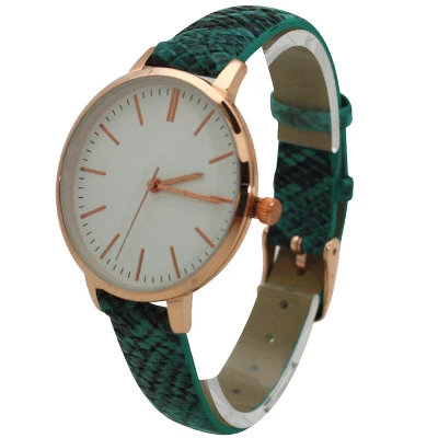 Olivia Pratt Snake Print Leather Strap Watch - Image 7