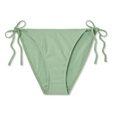 Women's Side-Tie Medium Coverage Bikini Bottom - Wild Fable™ Soft Green - Image 5