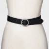 Women's Round Buckle Belt - Wild Fable™ Black
