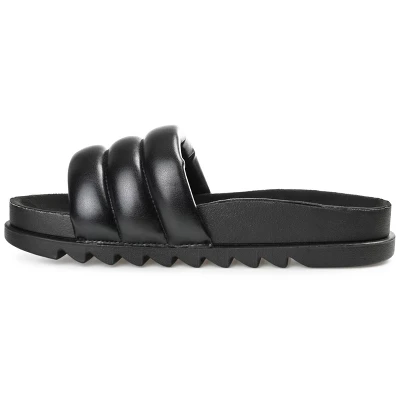 Journee Collection Womens Lazro Tru Comfort Foam Slide Flat Sandals