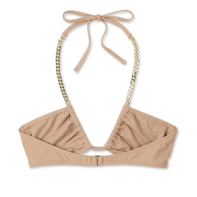 Women's Chain Detail U Bralette Bikini Top - Wild Fable™ Brown - Image 7