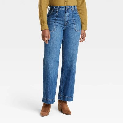 Women's High-Rise Wide Leg Jeans - Universal Thread™ Medium Wash - Image 3