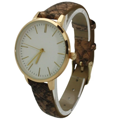 Olivia Pratt Snake Print Leather Strap Watch - Image 6