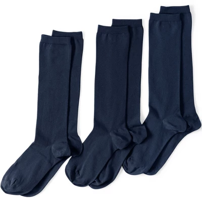 Lands' End Women's 3-Pack Seamless Toe Solid Trouser Socks - Image 4