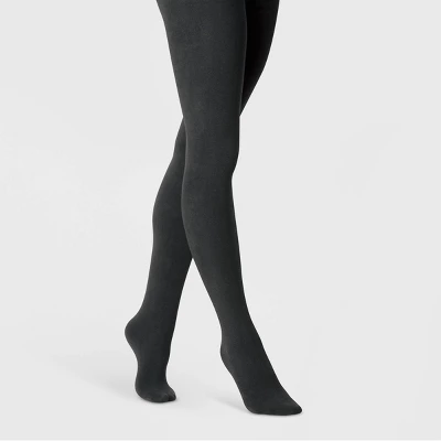 Women's Flat Knit Fleece Lined Tights - A New Day™ - Image 2