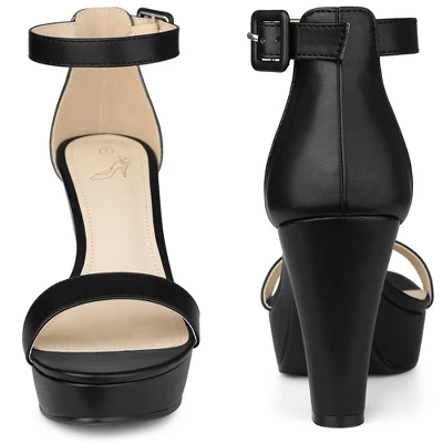 Perphy Platform Slingback Chunky Heel Sandals For Women