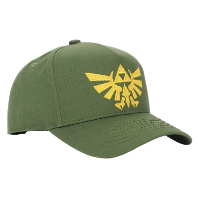 The Legend Of Zelda Embroidered Hyrule Kingdom Logo Green Adjustable Baseball Hat - Image 3