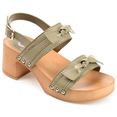 Journee Collection Womens Tia Double Bow Accent Clog Sandals - Image 11