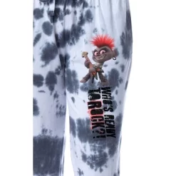 Dreamworks Trolls Womens' Queen Barb Sleep Jogger Pajama Pants Tie Dye Multicolored