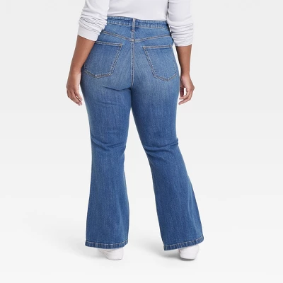 Women's High-Rise Relaxed Flare Jeans - Ava & Viv™