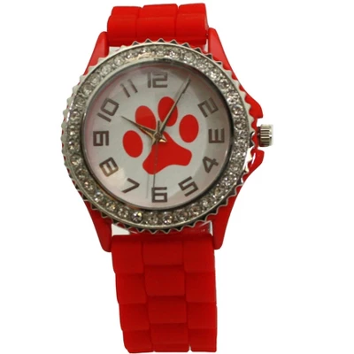 Olivia Pratt Every Day Silicone Paw And Rhinestones Colorful Women Watch - Image 10