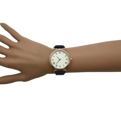 Olivia Pratt Faux Leather Small Roman Numeral Minimalist Women Watch - Image 3