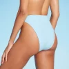 Women's Ribbed High Leg Cheeky High Waist Bikini Bottom - Wild Fable™