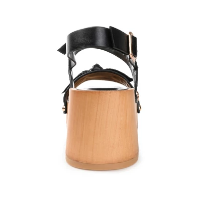 Journee Collection Womens Tia Double Bow Accent Clog Sandals - Image 2